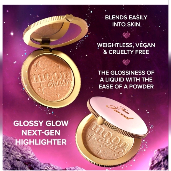 New In Box TOO FACED MOON CRUSH HIGHLIGHTER Summer Moon Tone - Picture 5 of 12